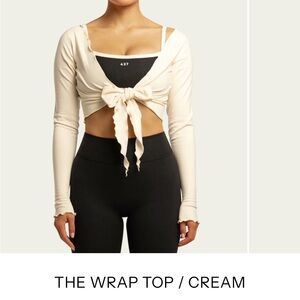 437 Cream Wrap Top